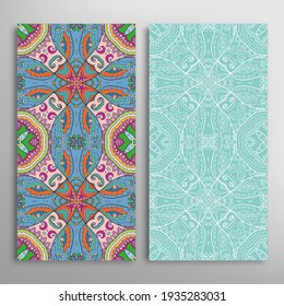 Patrones verticales sin fisuras, textura de encaje geométrico floral para Boda, Día de San Valentín, tarjeta de saludo o Invitación de Cumpleaños. Decorativos fondos de doodle impecables. Patrón de frontera de ornamentos étnicos