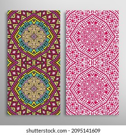 Patrones verticales sin fisuras, textura de encaje geométrico floral para Boda, Día de San Valentín, tarjeta de saludo o Invitación de Cumpleaños. Decorativos fondos de doodle impecables. Patrón de frontera de ornamentos étnicos