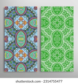 Patrones verticales sin fisuras, textura de encaje geométrico floral para Boda, Día de San Valentín, tarjeta de saludo o Invitación de Cumpleaños. Decorativos fondos de doodle impecables. Patrón de frontera de ornamentos étnicos