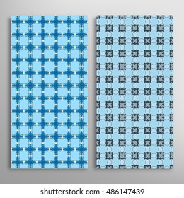 Vertical seamless patterns set, geometric lace texture for Wedding, Bridal, Valentine's day, greeting cards or Birthday Invitations. Decorative seamless backgrounds, tribal ethnic ornament