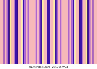 Banda vertical sin costura de fondo de líneas de tela con una textura vectorial de patrón textil en colores claros y púrpura.