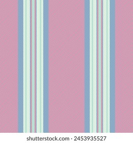 Vertical seamless vector of stripe fabric pattern with a lines texture background textile in light and pink colors.