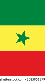 Vertical Senegal Flag Vector Images