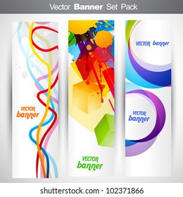 vertical set of colorful headers for your project