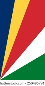 Vertical Seychelles Flag, Vertical Flag of Seychelles