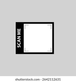 Vertical Side Text QR Frame Design