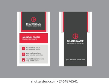 vertical simple business card design template and modern visiting card design.