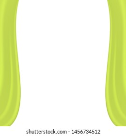 Vertical smooth border of light green color on a white background.EPS 10 vector