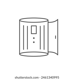 Vertical solarium line outline icon