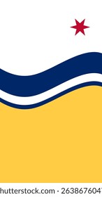 Vertical South Bend Flag, Indiana, USA