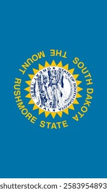 Vertical South Dakota Flag Vector Images