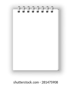 Vertical spiral vector notebook icon