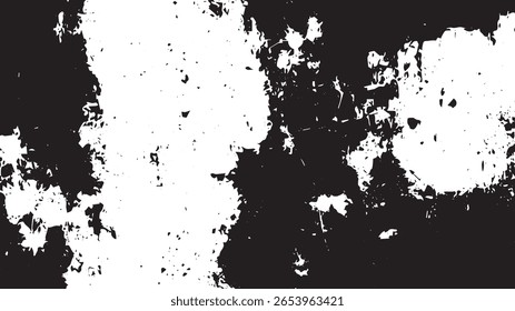 Vertical Split Grunge Texture Overlay, Distressed Black and White Abstract Background for Urban Art and Design
