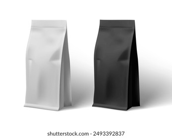 Vertical Stand Bag Mockup For Bulk Products. EPS10 Vector