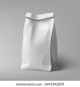 Vertical Stand Bag Mockup For Bulk Products. EPS10 Vector