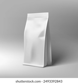 Vertical Stand Bag Mockup For Bulk Products. EPS10 Vector