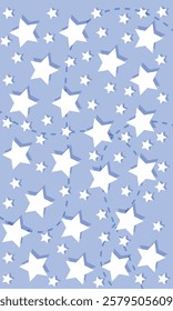 Vertical Star seamless pattern. Repeated  stars on sun rays background. Repeatin gold glitter patern for design prints, gift wrappers. Bling star packing. Repeat sparkle texture. Vector illustration