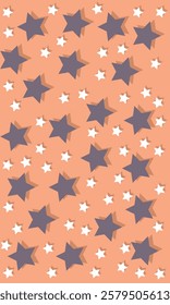 Vertical Star seamless pattern. Repeated  stars on sun rays background. Repeatin gold glitter patern for design prints, gift wrappers. Bling star packing. Repeat sparkle texture. Vector illustration