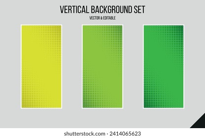 Vertical Stories Desing Vector Background Set