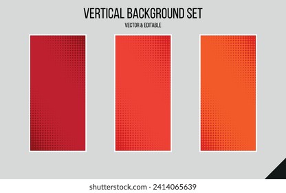 Conjunto de fondo vectorial de diseño de historias verticales