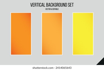 Vertical Stories Desing Vector Background Set