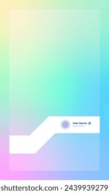 Vertical story template in gradient colors. Social media frame vector illustration.