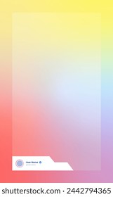 Vertical story template in gradient colors. Social media frame vector illustration.