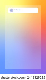 Vertical story template in gradient colors. Social media frame vector illustration.