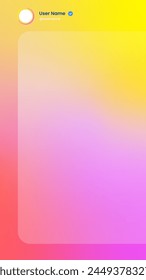 Vertical story template in gradient colors. Social media frame vector illustration.