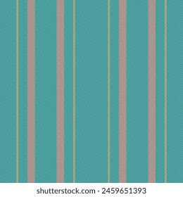 Tejido de rayas de Vertical de líneas de Vector de textura con un fondo de patrón textil sin costuras en colores verde azulado y salmón.