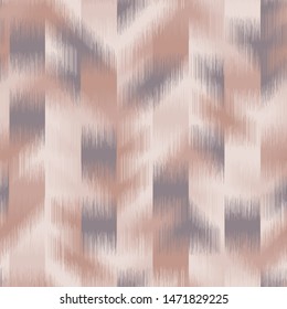 Vertical stripe ikat design in natural terra cotta desert earth camouflage colors.  Resembles wood grain.  Gradient, ombre, blurry, soft.  Great for home decor, fashion, stationary.  Generative Art.