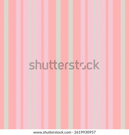 Vertical stripe pattern. Pastel color palette of pink and grey. Versatile for textile design, backgrounds, branding, fashion, interiors. Delicate, classic feel.