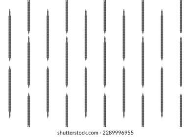 Vertical of stripe pattern vector. Design ethnic style of weaving black on white background. Design print for illustration, texture, textile, wallpaper, background. Set 4
