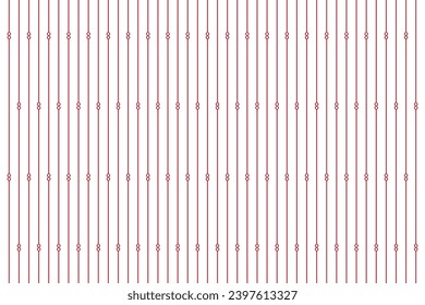 Vertical stripe of regular pattern. Design vintage lines red on white background. Design print for illustration, textile, wallpaper, trellis, carpet, background. Set 17