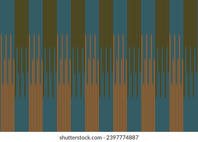 Vertical stripe of regular pattern. Design icon yellow on blue background. Design print for illustration, textile, carpet, wallpaper, background. Set 13