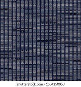 Vertical Stripe Variegated Texture Background. Denim Gray Blue Blended Line Seamless Pattern. Masculine Shirting, Bleach Faded Dye Textile. For Trendy Triblend Melange All Over Print. Vector Eps 10  
