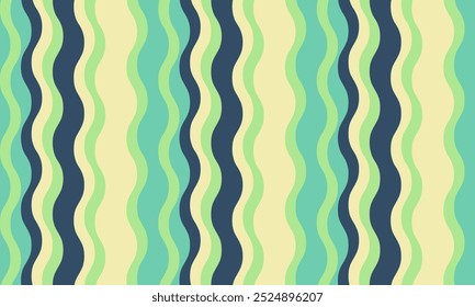 design vertical listrado com curvas de fluxo e ondas texturizadas. As cores artísticas se misturam com simplicidade e criatividade, adicionando elegância a cartazes, têxteis ou impressões gráficas com tinta vibrante.