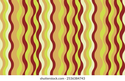 vertical striped design with flowing curves and textured waves. Artistic colors blend with simplicity and creativity, adding elegance to posters, textiles, or graphic prints with vibrant paint.