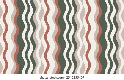 vertical striped design with flowing curves and textured waves. Artistic colors blend with simplicity and creativity, adding elegance to posters, textiles, or graphic prints with vibrant paint.