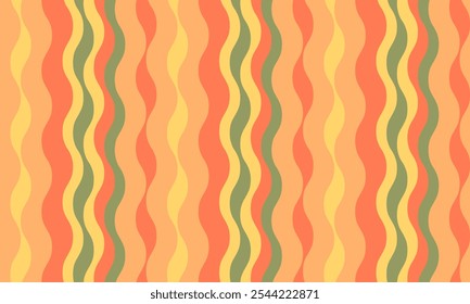 vertical striped design with flowing curves and textured waves. Artistic colors blend with simplicity and creativity, adding elegance to posters, textiles, or graphic prints with vibrant paint.