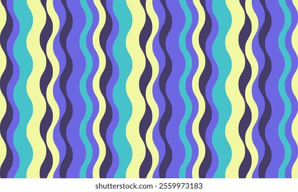 vertical striped design with flowing curves and textured waves. Artistic colors blend with simplicity and creativity, adding elegance to posters, textiles, or graphic prints with vibrant paint.