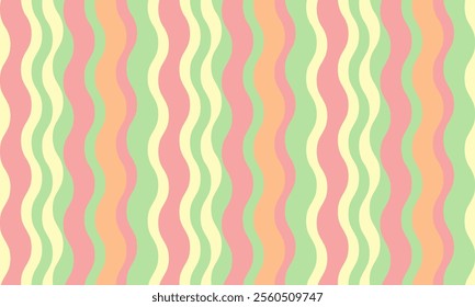 vertical striped design with flowing curves and textured waves. Artistic colors blend with simplicity and creativity, adding elegance to posters, textiles, or graphic prints with vibrant paint.