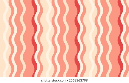 vertical striped design with flowing curves and textured waves. Artistic colors blend with simplicity and creativity, adding elegance to posters, textiles, or graphic prints with vibrant paint.