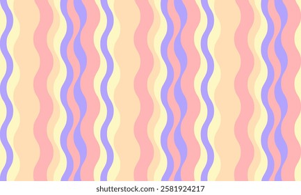 vertical striped design with flowing curves and textured waves. Artistic colors blend with simplicity and creativity, adding elegance to posters, textiles, or graphic prints with vibrant paint.