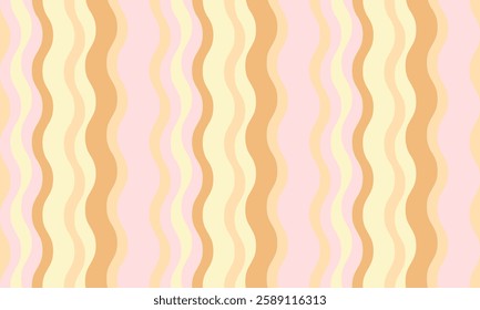 vertical striped design with flowing curves and textured waves. Artistic colors blend with simplicity and creativity, adding elegance to posters, textiles, or graphic prints with vibrant paint.