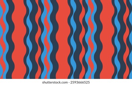 vertical striped design with flowing curves and textured waves. Artistic colors blend with simplicity and creativity, adding elegance to posters, textiles, or graphic prints with vibrant paint.