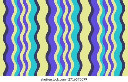 design vertical listrado com curvas de fluxo e ondas texturizadas. As cores artísticas se misturam com simplicidade e criatividade, adicionando elegância a cartazes, têxteis ou impressões gráficas com tinta vibrante.