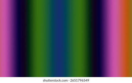 Um plano de fundo de gradiente listrado vertical com uma mistura de tons de verde escuro, azul, roxo e rosa. Ideal para arte abstrata, design digital e modelos gráficos modernos