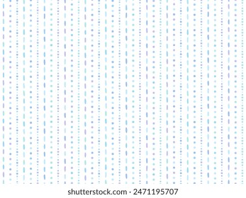 Vertical striped pattern background of light blue hand drawn style stitches
