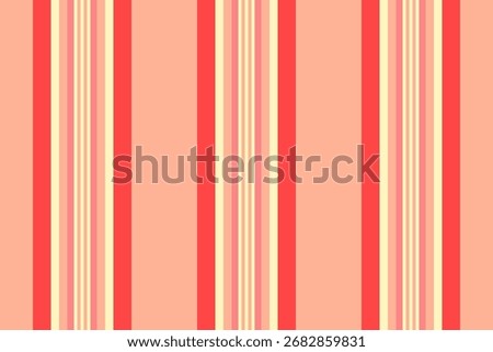 Vertical striped pattern in coral, peach, and cream hues. A retro design for backgrounds, textiles, or graphics. Evokes a playful, cheerful, and optimistic mood.